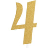 Gold Glitter #4 Cake Topper