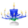 Candle - Spinning Musical Flower Blue