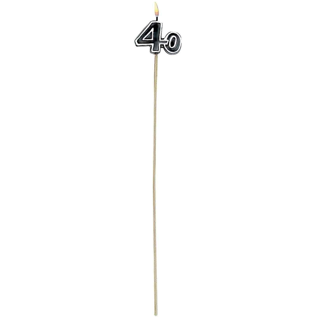 40Th Celebration Candles On A Stick
