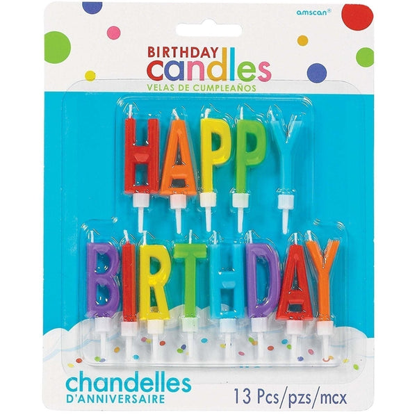 Happy Birthday Letter Candles - Primary
