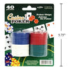 Casino Poker 40-Pc Poker Chips,