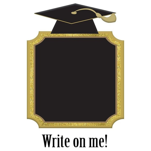 Chalkboard Sign W/ Grad Cap