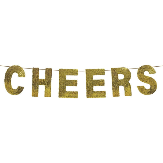 Cheers Sequin Banner