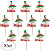 Christmas Snowman Party Picks