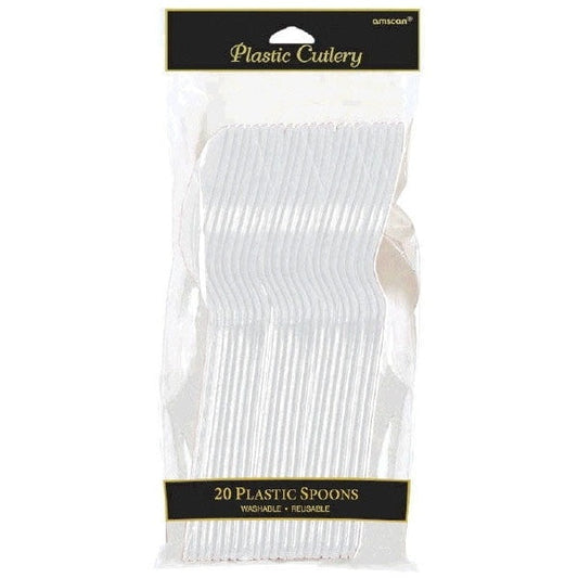 Clear Plastic Spoons, 20 Count
