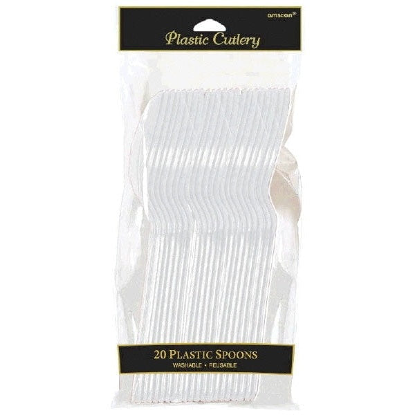 Clear Plastic Spoons, 20 Count