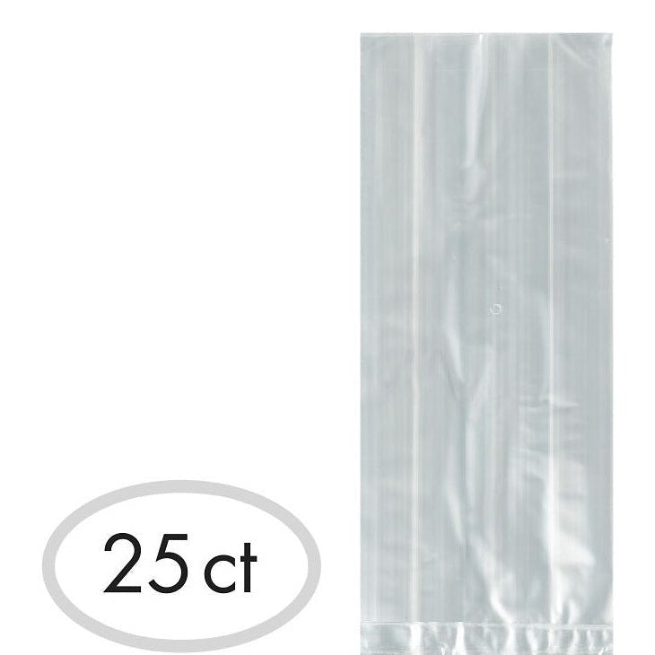 Clear Small Cellophane Party Bags, 25 Count