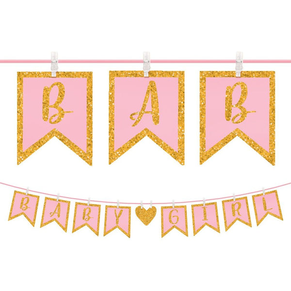 Clothespin Letter Banner - Girl
