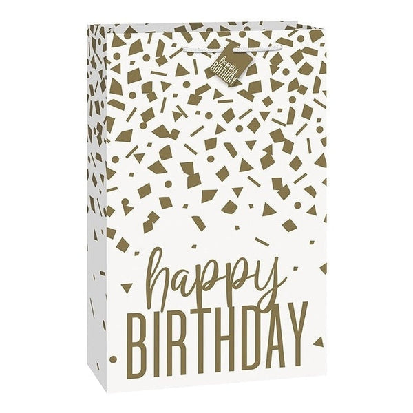 Confetti Gold Birthday Extra Jumbo Gift Bag