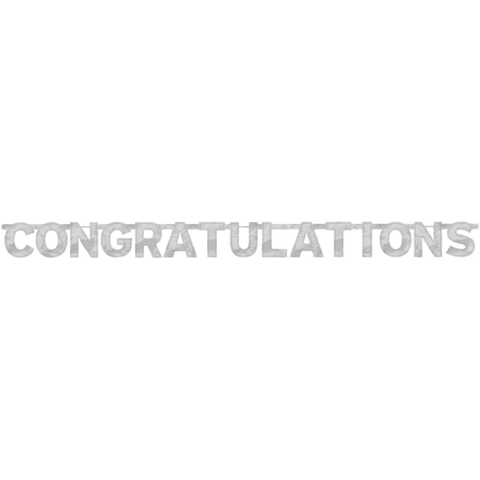 Congratulations - Large Foil Letter Banner
