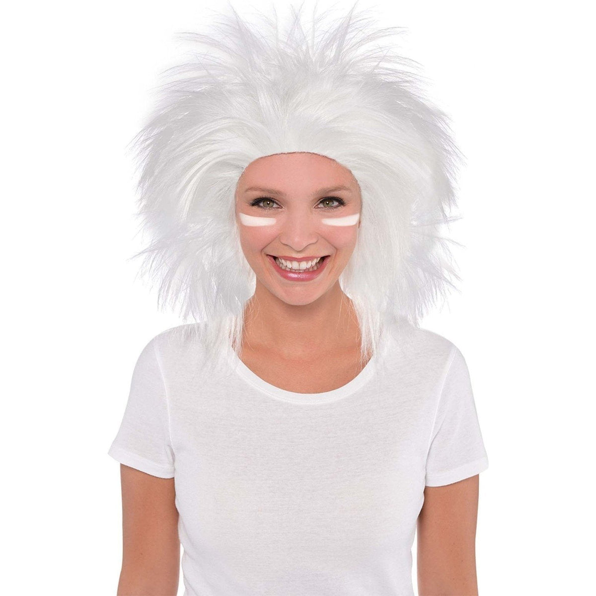 White Crazy Wig