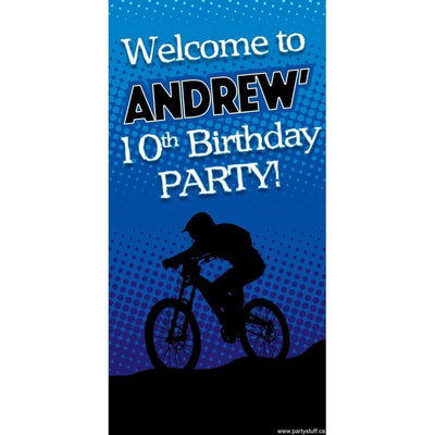 Customizable Deluxe Door Banner - Bmx Birthday