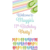 Customizable Deluxe Door Banner - Flip Flop Birthday