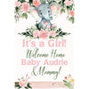 Customizable Yard Sign / Lawn Sign Baby Shower Elephant Pink