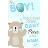 Customizable Yard Sign / Lawn Sign Baby Shower Teddy Bear Blue