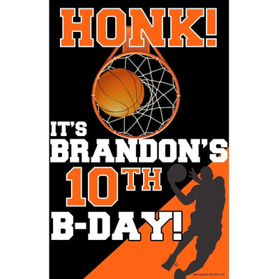 Customizable Yard Sign / Lawn Sign Birthday Basketball