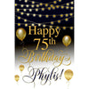 Customizable Yard Sign / Lawn Sign Birthday Gold Glitter Balloon