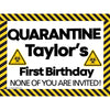 Customizable Yard Sign / Lawn Sign Birthday Quarantine