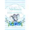 Customizable Yard Sign / Lawn Sign Welcome Bay Shower Elephant Stripe Blue