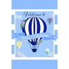 Customizable Yard Sign / Lawn Sign Welcome Birthday Hot Air Balloon Blue