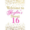 Customizable Yard Sign / Lawn Sign Welcome Birthday Sweet 16 Confetti