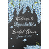 Customizable Yard Sign / Lawn Sign Welcome Bridal Shower Floral Blue