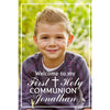 Customizable Yard Sign / Lawn Sign Welcome First Communion White Text Photo Backdrop