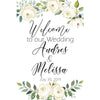 Customizable Yard Sign / Lawn Sign Welcome Wedding Floral Ivory