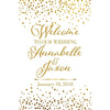 Customizable Yard Sign / Lawn Sign Welcome Wedding Gold Confetti On White