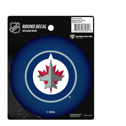 Decal - Round NHL Winnipeg Jets 4.5"
