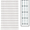 Disco Ball Bead Curtain Includes: 212 Plastic Tracks, 10Beaded Curtain Strands, 8Screws