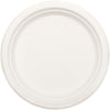Eco Friendly Natural Sugar Cane White Round Plates, 8 3/4"