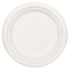 Eco Friendly Natural Sugar Cane White Round Plates, 6 3/4"