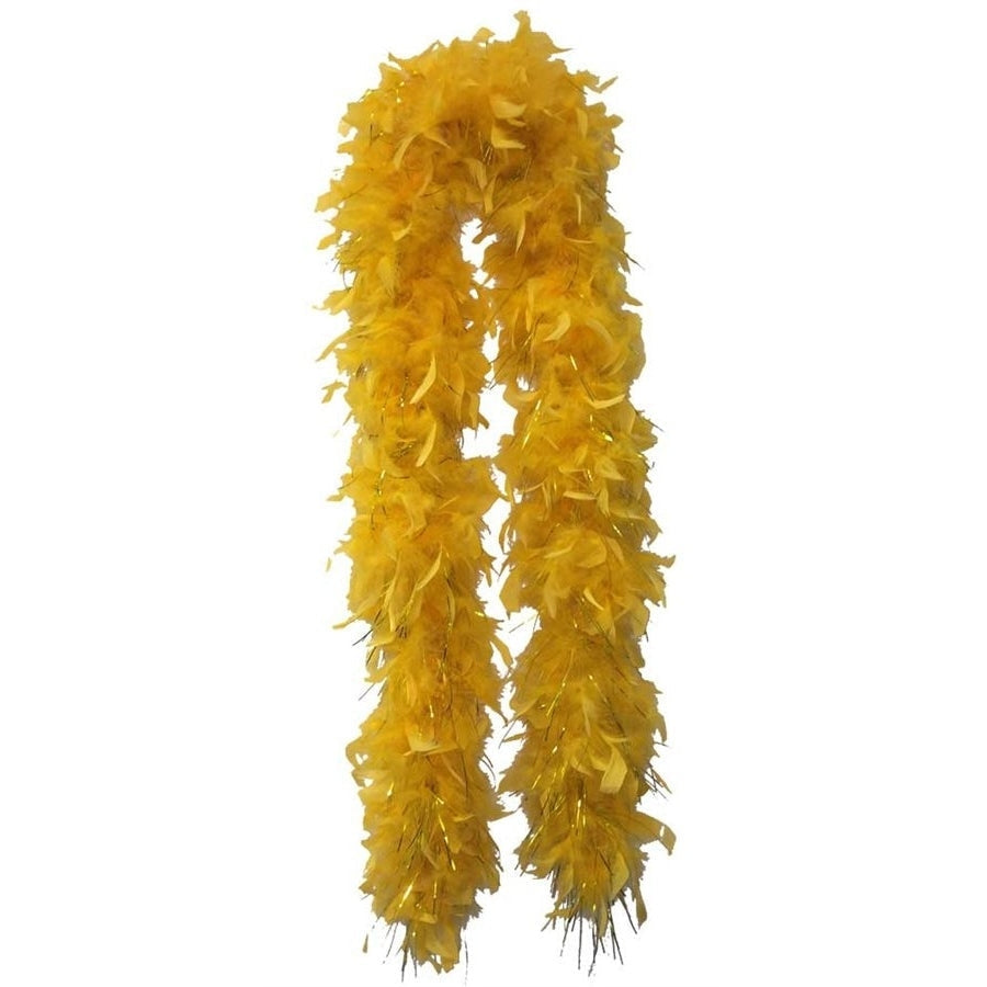 Feather Boa - Gold W/Tinsel