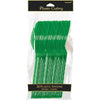 Festive Green Plastic Spoons