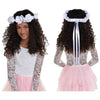 Flower Girl Head Wreath, White