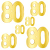 Foil 80 Birthday Cutouts
