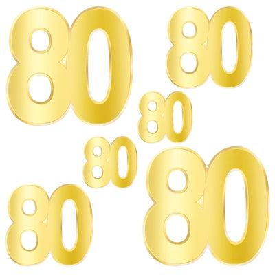 Foil 80 Birthday Cutouts