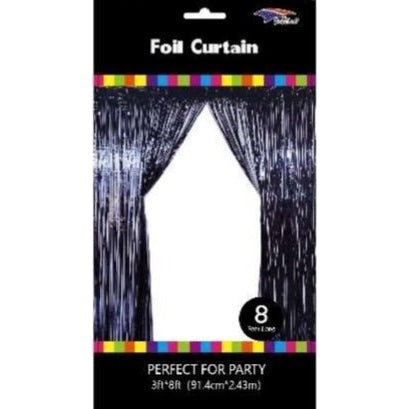Foil Backdrop Curtain - 3' X 8' Black