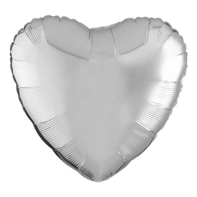 Foil Balloon - 18" Heart Silver