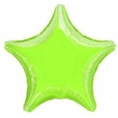 Foil Balloon - 19" Star Lime Green