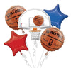 Foil Balloon - Bouquet Nba Basketball