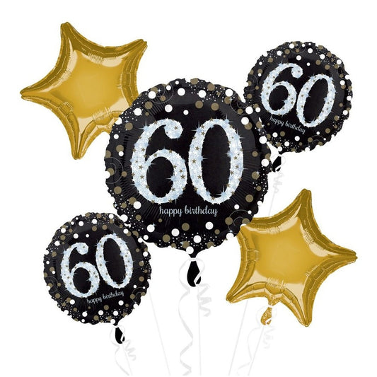 Foil Balloon - Bouquet Sparkling Birthday 60