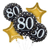 Foil Balloon - Bouquet Sparkling Birthday 80