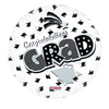 Foil Balloon - Congrats Grad White