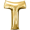 Foil Balloon - Jumbo Gold Letter T
