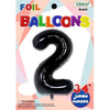 Foil Balloon - Jumbo Number 34" Black 2