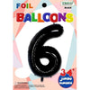 Foil Balloon - Jumbo Number 34" Black 6
