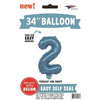 Foil Balloon - Jumbo Number Light Blue 2