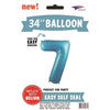 Foil Balloon - Jumbo Number Light Blue 7